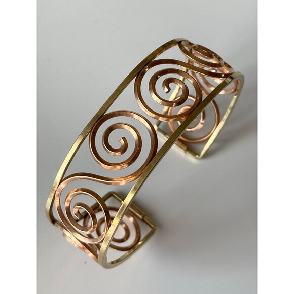 Vintage Krementz scroll cuff Bracelet - Picture 1 of 4